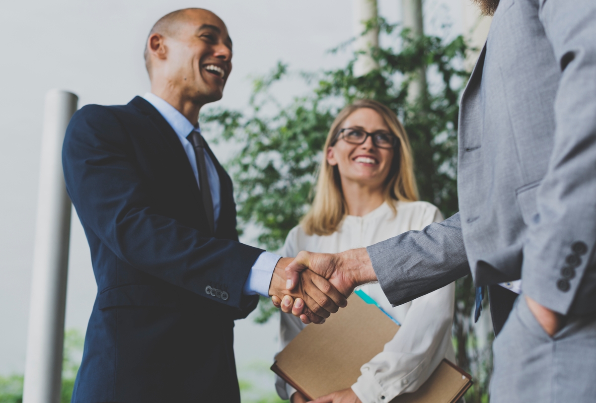 People shaking hands, business, employment